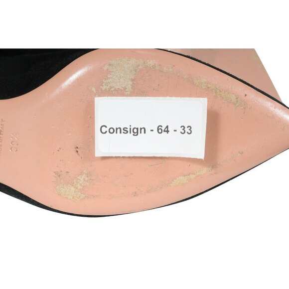 Aquazzura Womens Jicky 45 Black Suede Ankle Booties US 9.5 EU 39.5 Pearl Studded - Picture 11 of 11